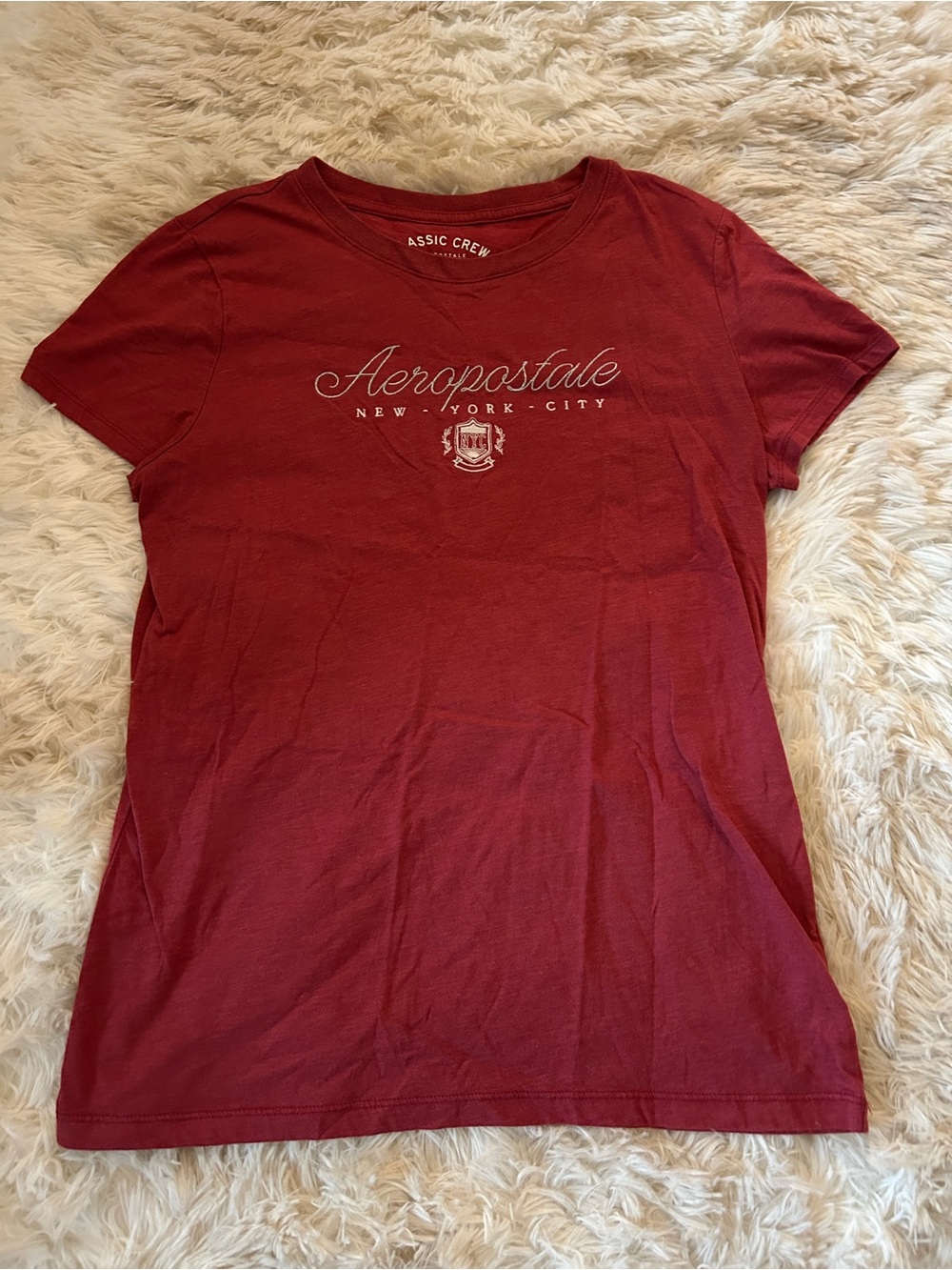 Aeropostale Women's Script Crest Tee